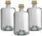 Geniess-Bar! 5 Glasflaschen 1000 ml leer zum selbst Befüllen mit Korken Apothekerflasche Essig Öl Flasche