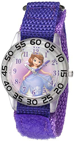 Disney Jr Kids' Plastic Time Teacher Analog Quartz Nylon Strap Watch