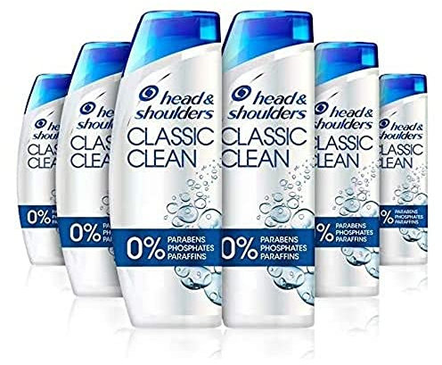 Head & Shoulders Classic Clean Schuppen Shampoo 500 ml, 6er Pack (1 X 6 Stück)klinisch bewährt tiefenreinigend, UK #1 Shampoo