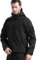 FREE SOLDIER Giacche Militari Softshell da Uomo Fodera in Pile da Esterno Giacca Antivento Impermeabile con Cappuccio Giacche tattiche Calde Multitasche per Escursioni di Caccia (Nero,L)