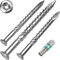 Terrassenschrauben 5 x 70 T-INOX - 100 Stück Edelstahl gehärtet C1, Torx 25 inkl. Edelstahl Bit - AISI 410 martensitisch
