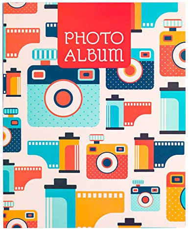 Grupo Erik Vintage Cameras Photo Album - 48 Pockets 13x20 cm / 7x5 - Small Memory Book, Picture Album, Photo Gifts, Gifts Under 5 Pounds