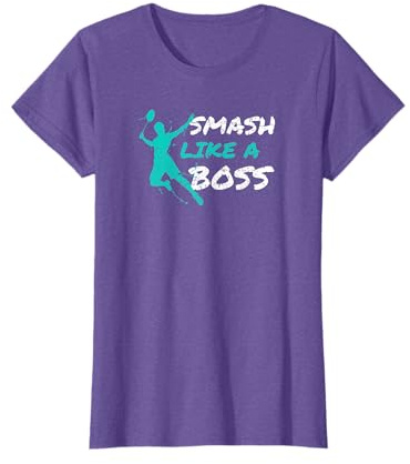 Smash Like A Boss Badminton Speedminton Crossminton T-Shirt