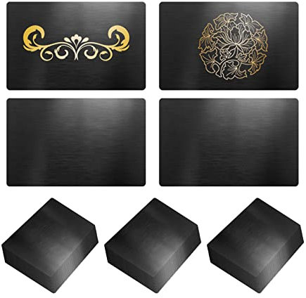 Aluminium-Visitenkarten, Metall-Sublimations-Rohlinge, Namenskarte, metallische DIY-Geschenkkarten, VIP-Karten für individuelle Lasergravur für Haus und Büro (300 Stück, schwarz, 0,21 mm dick)