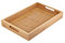 Fentar Wooden Tray, Bamboo Trays with Handles, Rectangular Trays for Food Serving, Food Dinner Breakfast Tray for Eating, Rustic Wooden Serving Board for Tea Coffee Snack (38 x 25 x 5cm)