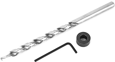 Artillery Trapano a gradino, Mini set di punte a mano 9 mm trapano, collare di arresto per foro tascabile manuale, Guida per modelli di fori per fori tascabili