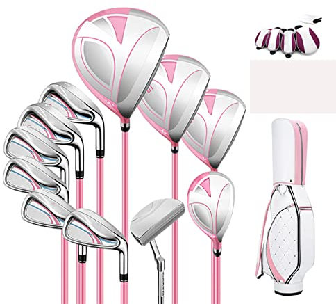 Golfschläger-Set, komplette Golfschläger für Damen, Golf-Lern-Trainingsset, Carbon-Legierung, 11 Schläger + 1 Balltasche, rechte Hand