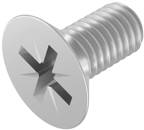 SECCARO Lot de 20 vis à tête fraisée M1,6 x 4 mm, en acier inoxydable V2A, VA A2, DIN 965, cruciforme/PZ, filetage complet