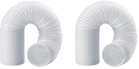 Ronlok 2X Abluftschlauch 130 Mm, Abluftschlauch für Klimaanlage, PVC-, Klimaanlagenrohr, LüFtungsschlauch, Einziehbar 2 M
