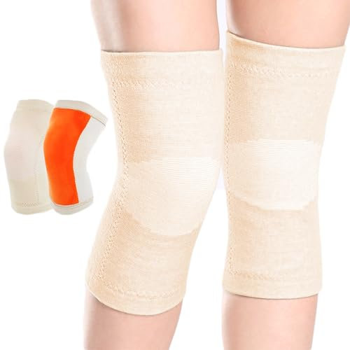 Ccomage Thicken Knee Warmer with Warm Lining Stretchy Knit Knee Braces Soft Arthritic Knee Sleeve Night Sleep Knee Protector Sleeve Knee Pain Relief Knees Braces for Men Women Elderly
