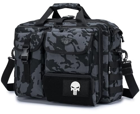 BAGZY Bolso Hombre Ordenador Portátil Antirrobo Maletín Portátil 14/15.6/17 Pulgadas Impermeable Militar Táctica Portadocumentos Hombre Bolsa para Negocios Trabajo Viajes y Maestro