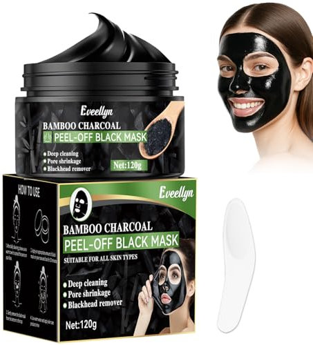 Eveellyn Mitesserentferner, Blackhead Remover Peel Off Maske, Tiefenreinigung für Mitesser, Schmutz, Akne, Porenverkleinerung, für Männer und Frauen (120 ml)