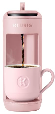 Keurig K-Mini Mate Single Serve K-Cup Pod Coffee Maker, Brews Up to 12 oz Cup, Compact Portable Coffee Machine for Small Spaces, Great for Dorms & Offices, Pink Sands