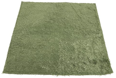 EXAOMBLE Tapis de Terrarium Doublure Respirante pour Reptiles en Fibre et Éponge, Tapis Herbe Artificielle Léger Vert et Facile à Manipuler pour Tortues et Amphibiens