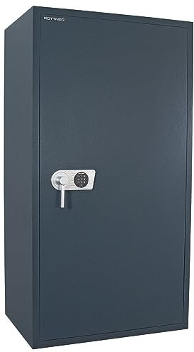 Rottner Wertschutzschrank, EN 0 nach CSN EN 0 1143 1, Samoa 160, Elektronikschloss, Anthrazit, BxH 850 x 1600 mm, Befestigungsmaterial inklusive, 3 Fachböden