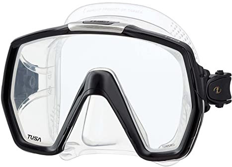 Tusa tauch-maske Freedom HD schnorchelmaske erwachsene profi, silikon transparent, schwarz