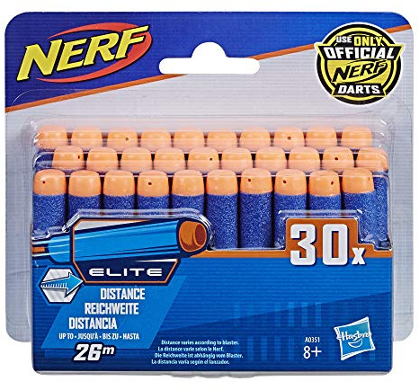 Nerf Hasbro Ricarica da 30 Dardi Elite, Multicolore, Taglia Unica - A0351