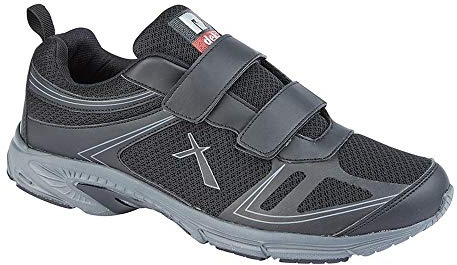 Dek Mens Orkney Super Lightweight Memory Foam Touch Fastening Trainers Black 7 UK