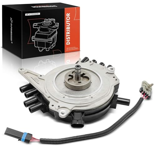 A-Premium Ignition Distributor with Cap Rotor & Harness Compatible with Optispark LT1 Chevy Buick Cadillac & Pontiac Vehicles -V8 4.3L 5.7L- Caprice, Corvette, Camaro, Fleetwood, Roadmaster, Firebird