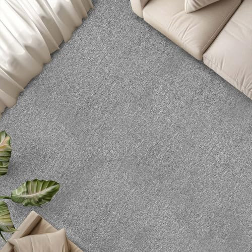 Actiasmat 50x50cm Carpet Tiles 5 Sq M Contract Flooring Tiles with Heavy Duty Bitumen Backing 20 Pack (Grey, 5 Sq. M)