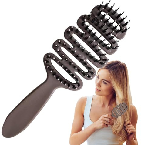 La brosse à palettes de cochon brosse pour cheveux épais – Masseur de cheveux antistatique | Paddle Anti-Static Head Massager Peigne Frizzy Smooth Walp Care Peigne pour femme