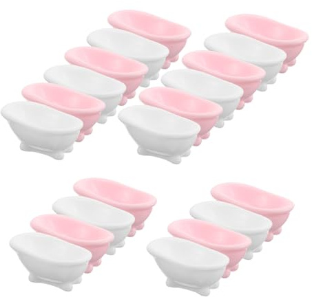 FUNOMOCYA 20 St Mikrolandskap Badkarsprydnader Miniatyrbadkar Små Badkarsmodeller Badkarsdekor Hamsterbadkar Mini Plastbadkar Miniatyrbadkarsmodeller Simuleringsbadkar Små Badkar