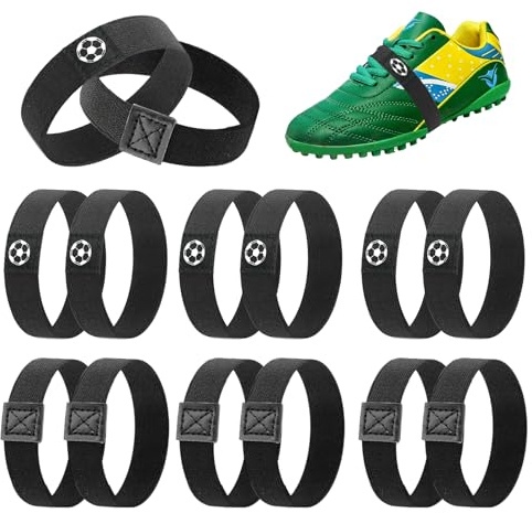 TPTGIAR 6 par skosnören, fixeringstejp, fotboll, elastiska skosnören, fixeringsband, barn för fotbollsskor, förhindrar att fotbollsskorna lossar, lämpliga för fotbollsmatcher