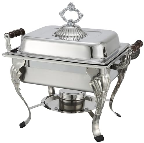 Winco Half Crown Chafer, 4-Quart, Stainless Steel