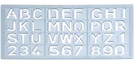 CSP 1585 - Stencil per etichettatura lettere e numeri da 15 mm