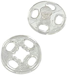 Chenkou Craft Plastic Snap Button Clear Upick 6size Choose 100pcs (7mm)