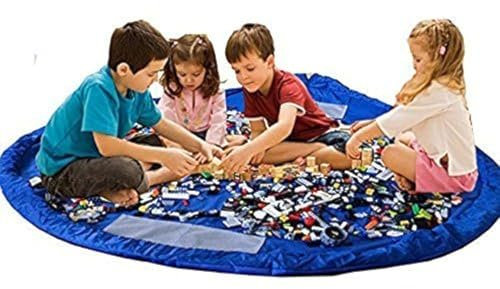 Toy Storage Bag,Children Play Mat,Large Tidy Bag, Foldable baby Kids Rug, Portable Child Toys Organizer, Drawstring Bag 60 inch(150cm)