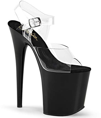 Pleaser, Sandali Aperti da Donna, Trasparente (Transparent (Clr/Blk)), 37 EU