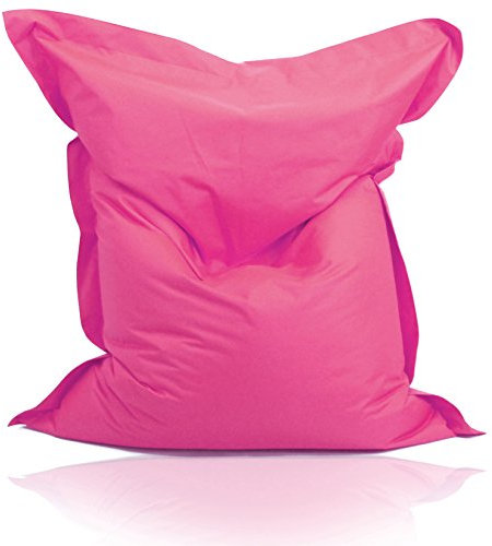 Kinzler S-10137/12 XXL Riesensitzsack, 140x180 cm, neue Styroporkügelchen, Sitzsack Outdoor Indoor, in vielen verschiedenen Farben, mit Innensack, pink