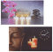 2er-Set LED-Bild, Leinwandbild Leuchtbild Wandbild, Timer Buddha/Harmony Wanduhr 70x40cm
