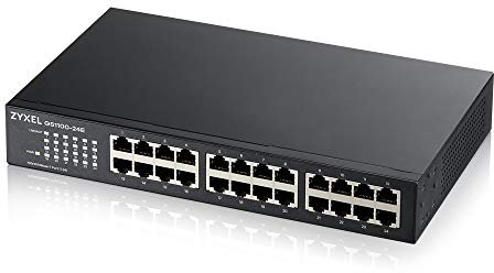 ZYXEL Switch Ethernet 24 Ports Gigabit Non Administrable - Modèle sans Ventilateur [GS1100-24E]