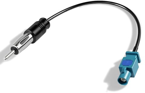 Bingfu Fakra to Din Cable Universal Vehicle Car Stereo FM Radio Antenna Adapter Cable Fakra Z Male to DIN Plug Connector 15cm for Car Stereo Audio HD Radio Head Unit CD Media Player Receiver