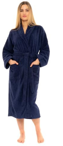 CICK Towelling Bath Robe Premium Quality Bathrobes for Women Highly Absorbent 100% Cotton Shawl Design Perfect for Men & Women in Loungewear and Gifts