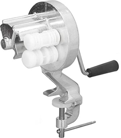 TOPINCN Macaroni Maker, Silver Stainless Steel Manual Hand Cranking Noodles Pressing Machine, Kitchen Restaurant Portable Extruder Pasta Maker