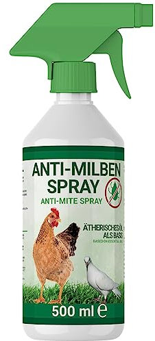 500ml Milbenspray Hühner, Geflügel & Vögel - Sofort & Langfristig gegen Milben & Parasiten, Akut & Vorbeugung