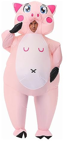 Leiruo - Disfraz Inflable de Cerdo para Adulto, Unisex, 150-190 cm, para Navidad y Halloween