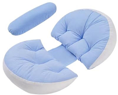 - Cojín de Embarazo, Almohada de Maternidad para Dormir Lateral, Almohada de Apoyo al Vientre para Mujer Embarazada, cojín Lumbar con Forma de Concha