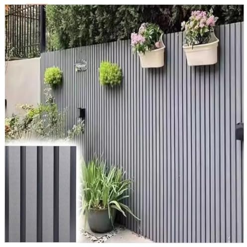 Clôture à lattes en WPC résistante aux intempéries pour appartements, parc, clôture d'intimité robuste