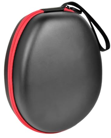 COMECASE Hard Shell Headphone Case for JBL Tune 510BT/520BT/720BT/ for Sony WH-CH520/ for Beats Solo 4 Wireless Bluetooth Headphones, Protective Travel Carrying Box with Mesh Pocket (Black+Red Zipper)