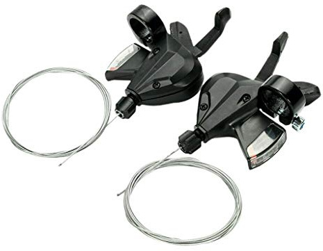 CRDARAAV Juego de 2 palancas de cambio de marchas para bicicleta de montaña MTB de 24 velocidades (3L y 8R)