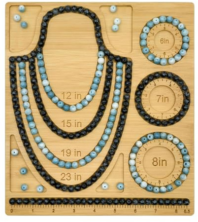 Ruispeed Bead Boards for Jewelry Making, Bamboo Beading Board for Bracelet & Necklace, Jewelry Making Supplies,Bead Tray Supplies