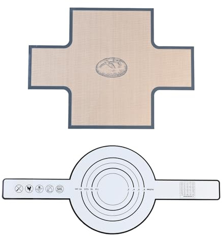 Bandejas Reutilizables Para Hornear, 2 Unidades, Silicona Para Horno de Pan, Tapetes Para Hornear, Tapetes Antiadherentes Y Resistentes Al Calor, Negros (Redondos Y Rectangulares)