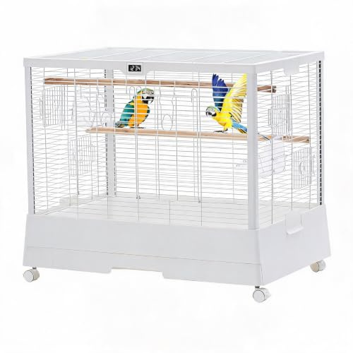 Grande Cage Oiseau, Cage Spacieuse sur roulettes