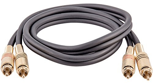 Seismic Audio SAPRCA3-BK Premium Black 3 Foot Dual RCA Male to Dual RCA Male Audio Patch Cable