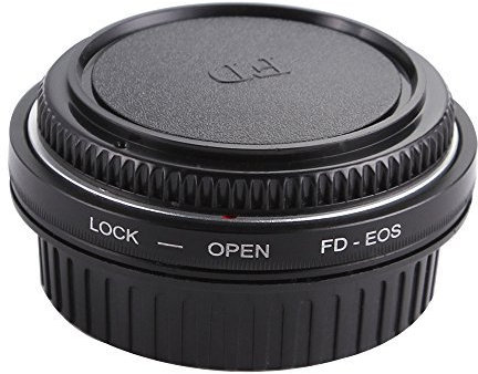 Fotga FD-EOS, adattatore per il montaggio dell’obiettivo con vetro, per Canon FD, FL, su EOS, EF, EF-S, 300D, 350D, 400D, 450D, 500D, 550D, 600D, 1000D, 1100D, 1200D, 750D, 760D Digital Rebels, T1i, XT, XTi, Xs, Xsi
