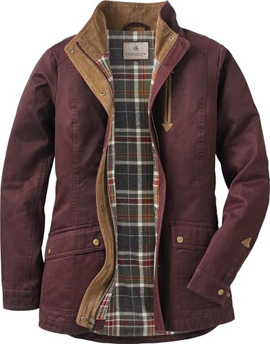 Legendary Whitetails Women's Saddle Country Shirt Jacket Rusty Maroon Medium